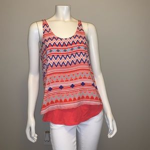 🌸 CHARMING CHARLIE 2 LAYER TANK AZTEC DESIGN! 🌸